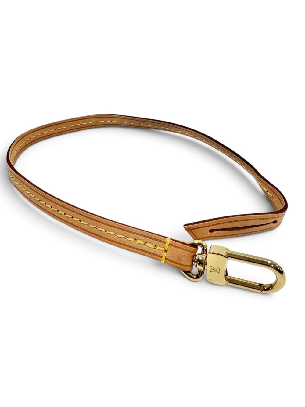 Louis Vuitton Vachetta & Gold Pochette Shoulder Wristlet Strap UNUSED w.Dust Bag
